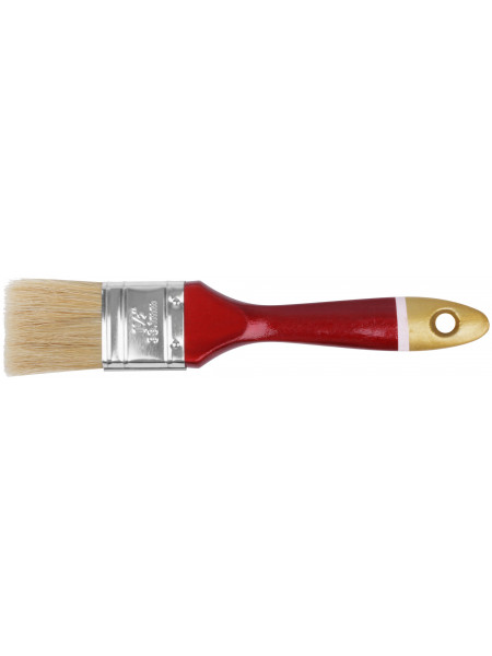 Кисть флейцевая "Классик" натуральная светлая щетина деревянная ручка 15" (38 мм)