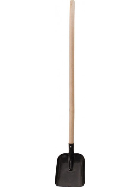 Лопата совковая плоская с деревянным черенком  225х270х1450 мм