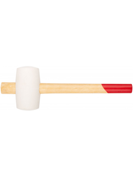 Киянка резиновая белая деревянная ручка 70 мм