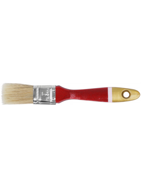 Кисть флейцевая "Классик" натуральная светлая щетина деревянная ручка  1" (25 мм)