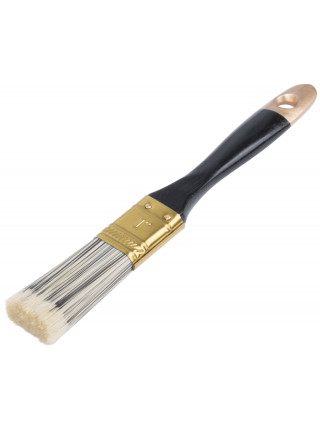 Кисть флейцевая "Стайл" искусственная черно-белая щетина деревянная ручка  1" (25 мм)