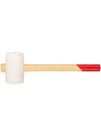 Киянка резиновая белая деревянная ручка 60 мм