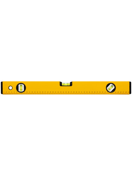 Уровень "Стайл" 3 глазка желтый усиленный корпус фрезер. рабочая грань шкала Профи  500 мм