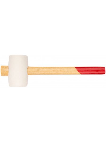 Киянка резиновая белая деревянная ручка 45 мм