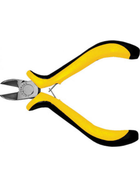 Бокорезы "мини" Профи никелированное покрытие черно-желтые мягкие ручки 125 мм