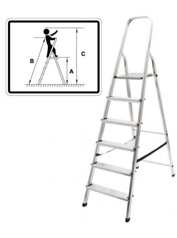 Лестница-стремянка алюминиевая 7 ступеней вес 54 кг