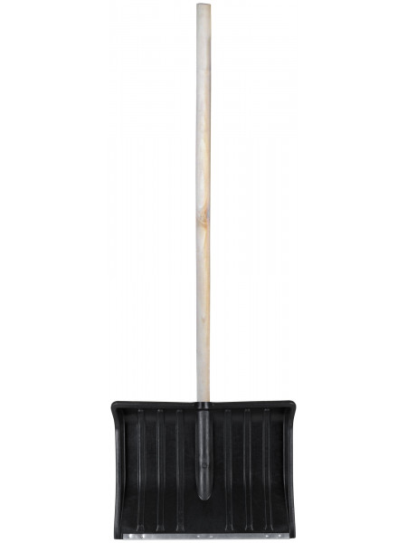 Лопата для уборки снега №3 пластиковая деревянный черенок 500х390x1430 мм