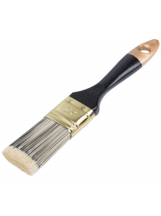 Кисть флейцевая "Стайл" искусственная черно-белая щетина деревянная ручка 15" (38 мм)