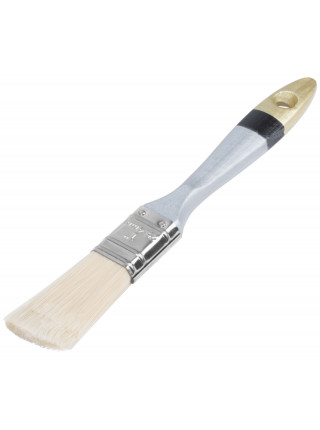 Кисть флейцевая "Техно" искусственная щетина деревянная серая ручка  1" (25 мм)