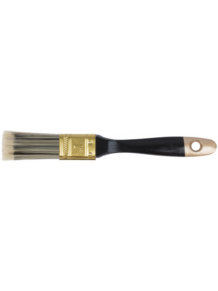 Кисть флейцевая "Стайл" искусственная черно-белая щетина деревянная ручка  1" (25 мм)