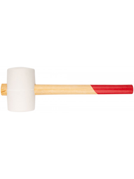 Киянка резиновая белая деревянная ручка 80 мм