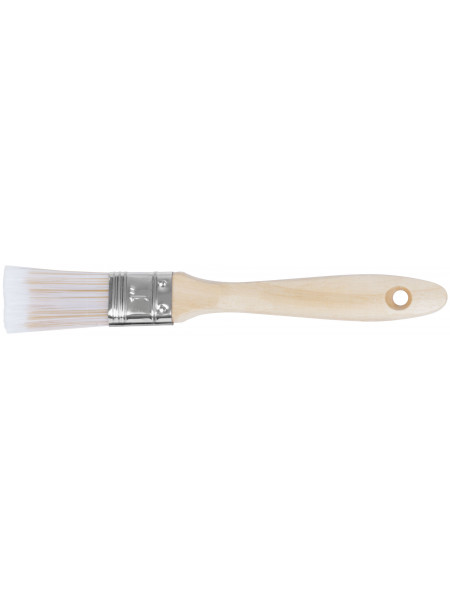 Кисть флейцевая "Аква" искусственная щетина деревянная ручка  1" (25 мм)