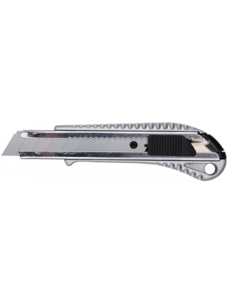 Нож технический серия "Классик" 18 мм усиленнный метал. корпус резиновая вставка