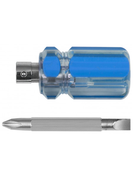 Отвертка с переставным жалом пластиковая ручка 6x32 мм (PH2/SL6)