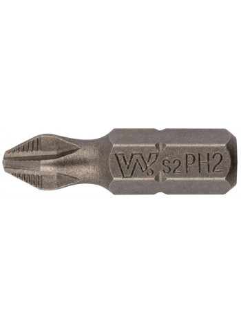 Биты WP сталь S2 с насечкой Профи 25 мм PH2 20 шт.