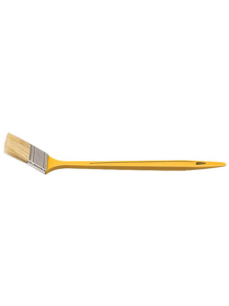 Кисть радиаторная натуральная светлая щетина желтая пластиковая ручка  1" (25 мм)